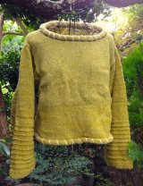 草木染めショートセーター